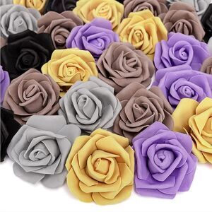 NWT N&T NIETING Rose Artificial Flowers, 100PCS Fake Flowers Heads Foam Roses